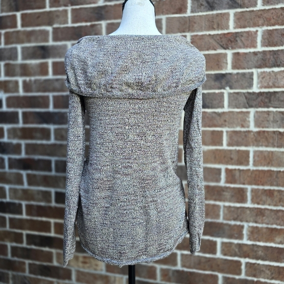 White House Black Market Metallic Off-Shoulder Sweater - Picture 5 of 8